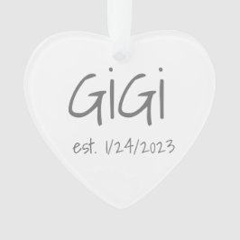 Gigi Vastgestelde datum Acrylisch Ornament