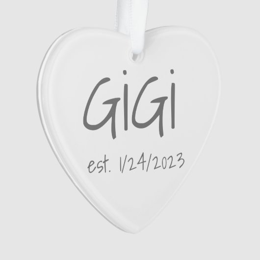 Gigi Vastgestelde datum Acrylisch Ornament (voorkant)