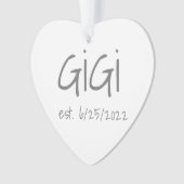 Gigi Vastgestelde datum Acrylisch Ornament (voorkant)