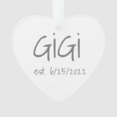 Gigi Vastgestelde datum Acrylisch Ornament (voorkant)