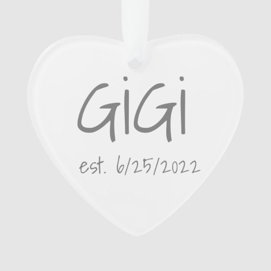 Gigi Vastgestelde datum Acrylisch Ornament (voorkant)