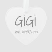 Gigi Vastgestelde datum Acrylisch Ornament (achterkant)