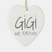 Gigi Vastgestelde datum Keramisch Ornament (Rechts)