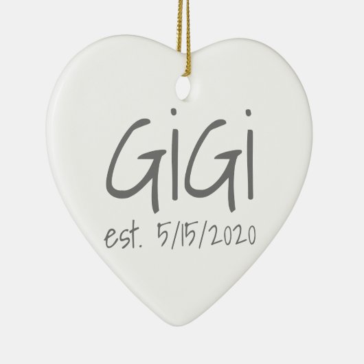 Gigi Vastgestelde datum Keramisch Ornament (Rechts)