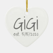 Gigi Vastgestelde datum Keramisch Ornament (Voorkant)