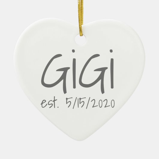 Gigi Vastgestelde datum Keramisch Ornament (Voorkant)