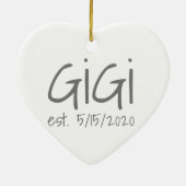 Gigi Vastgestelde datum Keramisch Ornament (Achterkant)