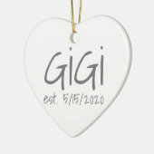 Gigi Vastgestelde datum Keramisch Ornament (Links)