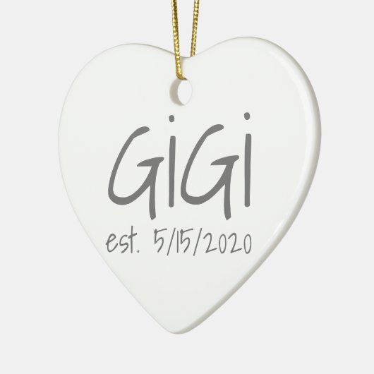 Gigi Vastgestelde datum Keramisch Ornament (Links)