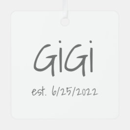 Gigi Vastgestelde datum Metaal Ornament