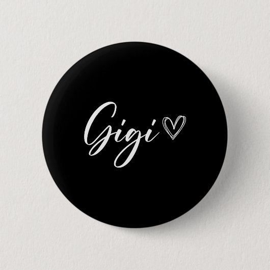 Gigi voor oma grootmoeder aankondiging moeders ronde button 5,7 cm (Voorkant)