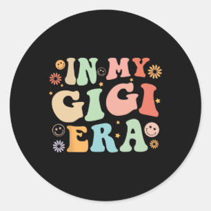 Gigi voor oma grootmoeder aankondiging moeders ronde sticker