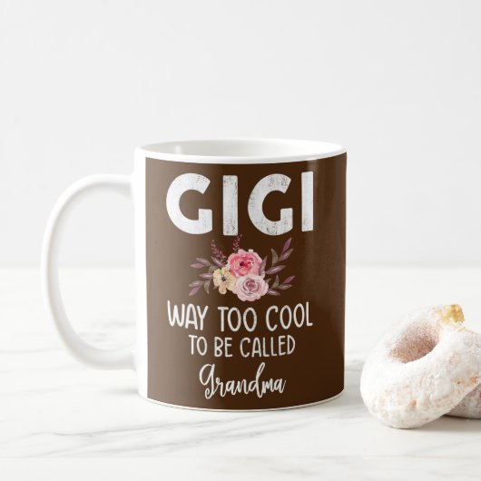 Gigi Way om te koelen tot oma Floral Koffiemok (Met donut)