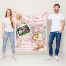 Gigi We houden van je Foto Roze Floral | Tekst voo