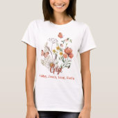 Gigi Wildflower Floral Aangepast T-shirt (Voorkant)