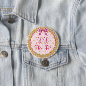Gigi wordt roze en gouden Baby showers Button (In situ)