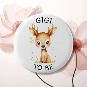 GiGi wordt Woodland thema Baby shower Button