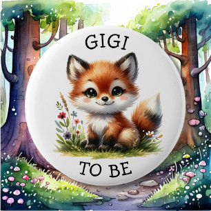 Gigi wordt Woodland thema Baby shower Button