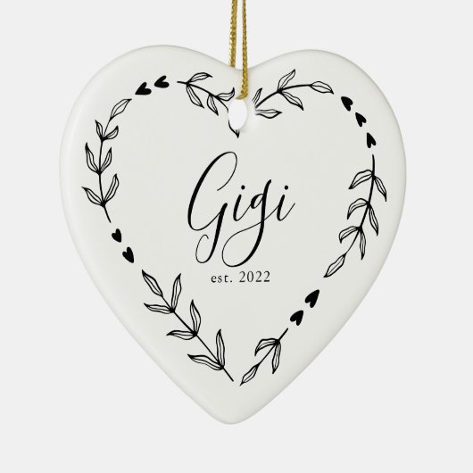 Gigi Year Est. Kerstakeramische versiering Keramisch Ornament (Rechts)