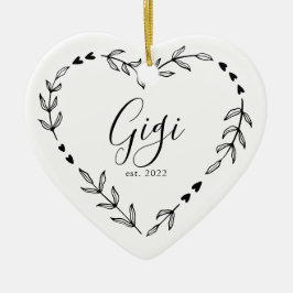 Gigi Year Est. Kerstakeramische versiering Keramisch Ornament