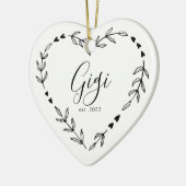 Gigi Year Est. Kerstakeramische versiering Keramisch Ornament (Links)