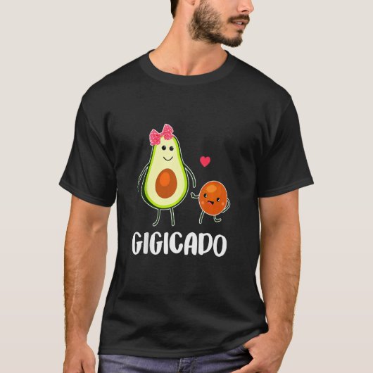 Gigicado Cute Avocado Zwangere oma-vrouwen T-shirt (Voorkant)