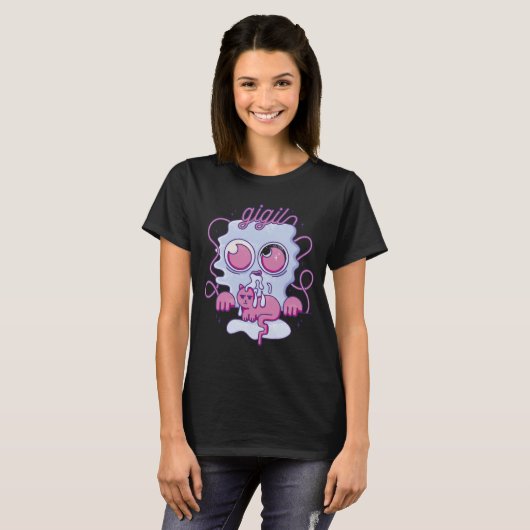 Gigil Cute Cat T-shirt (Voorkant volledig)