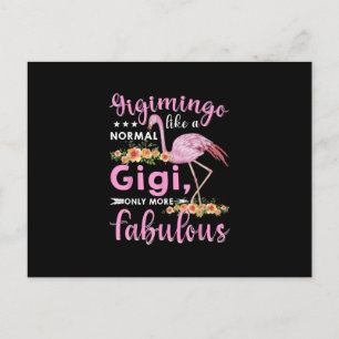 Gigimingo als een normale Gigi Flamingo Mors Day Briefkaart