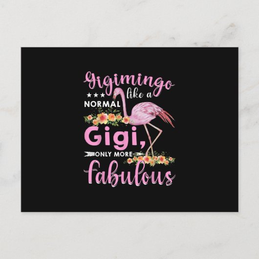 Gigimingo als een normale Gigi Flamingo Mors Day Briefkaart (Voorkant)