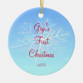Gigi's eerste kerstsnowflake Ornament (Voorkant)