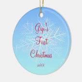 Gigi's eerste kerstsnowflake Ornament (Links)