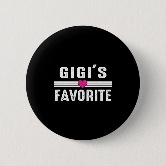Gigi's Favorite  Ronde Button 5,7 Cm (Voorkant)
