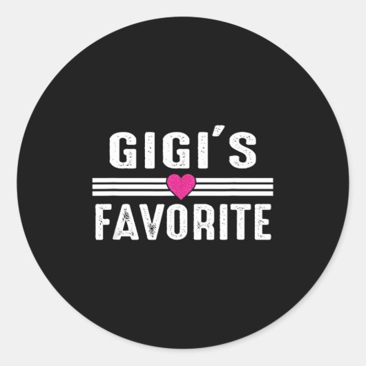 Gigi's Favorite  Ronde Sticker (Voorkant)