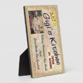 Gigi's Keuken waar kleinkinderen gespuugd plaque z Fotoplaat (Zijkant)