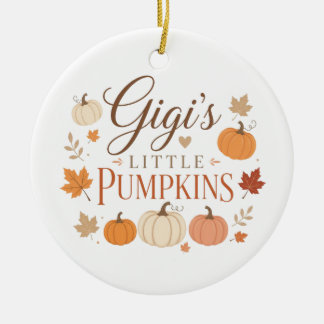 Gigi's Kleine Pompoenen Thanksgiving Keramisch Ornament
