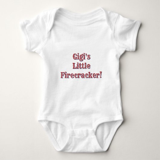 Gigi's Little Firecracker! USA 250 Vuurwerk Romper (Voorkant)
