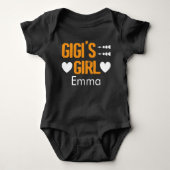 Gigis Meisje Baby shower Gift Gepersonaliseerd Romper (Voorkant)