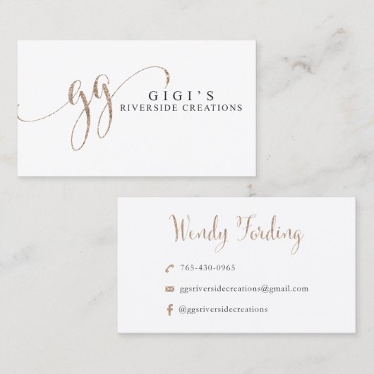 Gigi's Riverside Creaties Visitekaartje (Voorkant / Achterkant)