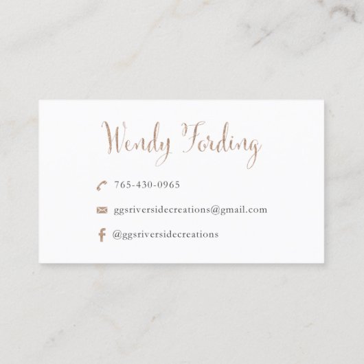 Gigi's Riverside Creaties Visitekaartje (Achterkant)