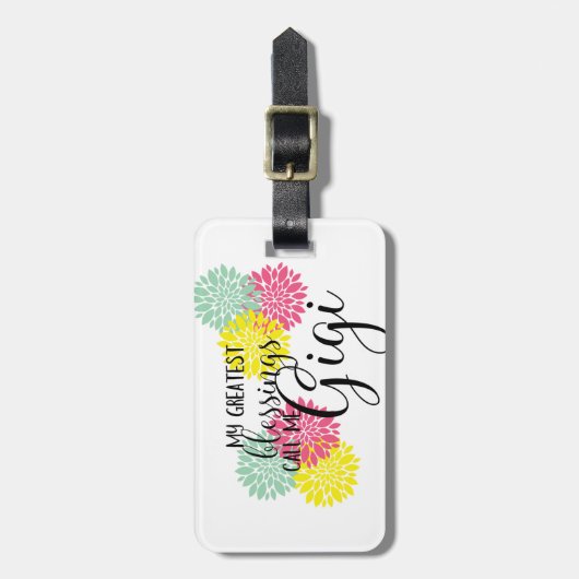 Gigi's zegeningen bagagelabel (Voorkant verticaal)