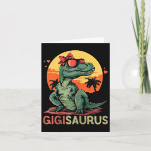 Gigisaurus Dino Dinosaur Gigi-saurus T-rex Funny T Kaart