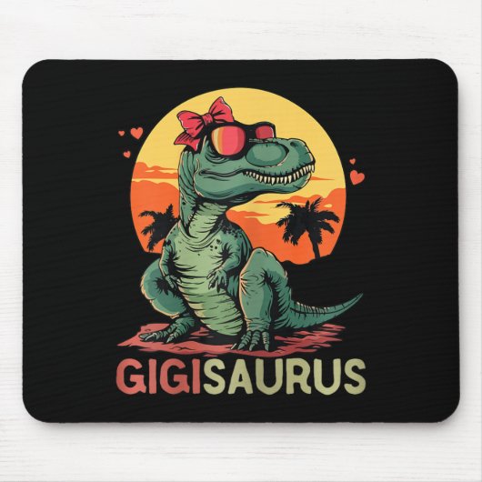 Gigisaurus Dino Dinosaur Gigi-saurus T-rex Funny T Muismat (Voorkant)