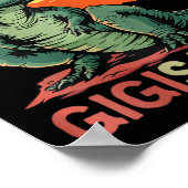 Gigisaurus Dino Dinosaur Gigi-saurus T-rex Funny T Poster (Hoek)