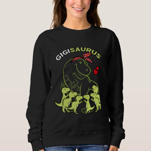 Gigisaurus Gigi 6 Kids Dinosaur Mother s Day Trui (Voorkant)
