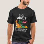 Gigisaurus Gigi Grandma Saurus Women Dinosaur Matc T-shirt (Voorkant)
