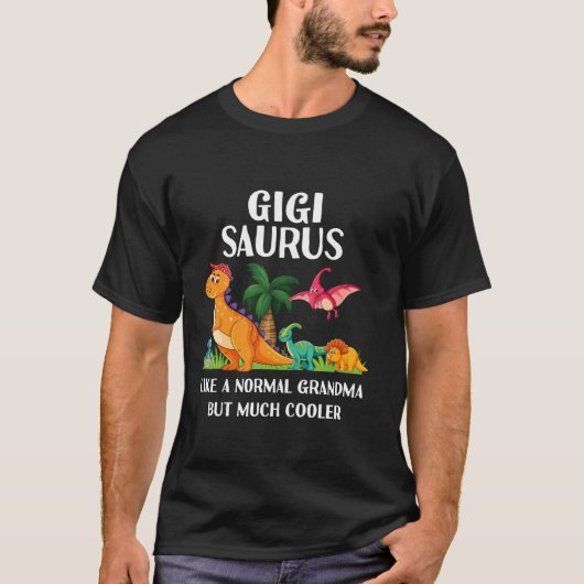 Gigisaurus Gigi Grandma Saurus Women Dinosaur Matc T-shirt (Voorkant)