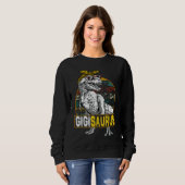 Gigisaurus Leopard Rex Dinosaur Gigi Saurus Trui (Voorkant volledig)