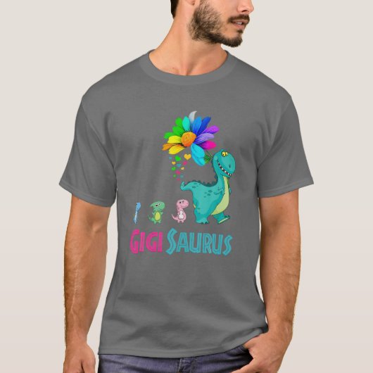 Gigisaurus T Rex Gigi Saurus Dinosaur Family Match T-shirt (Voorkant)