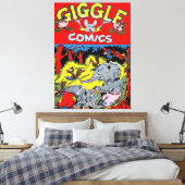Gigle Elephant Animal  Comics Canvas Afdruk (Insitu (Slaapkamer))