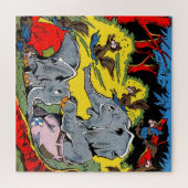 Gigle Elephant Animal  Comics Legpuzzel (Horizontaal)